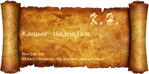 Kasper Hajnalka névjegykártya