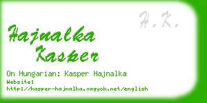 hajnalka kasper business card